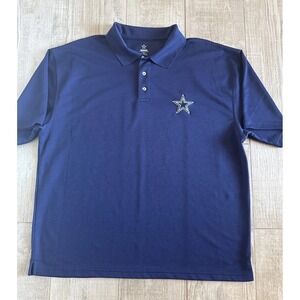 NFL Dallas Cowboy's Short Sleeve Polo Shirt Left Side Star Logo‎ Men's Size-XL